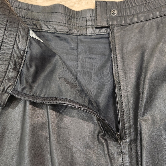 Vintage Tibor Leather Skirt, Black, Womens 16 - Picture 8 of 8